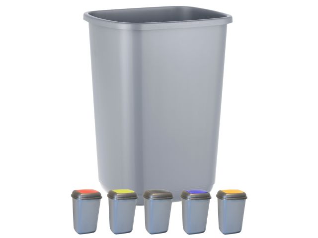 Kosz Quatro poj. 45 l, kolor srebrny